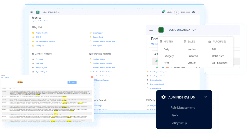 MetaBill role-based access control screen